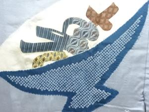 アンティーク　絞り盃模様男物長襦袢